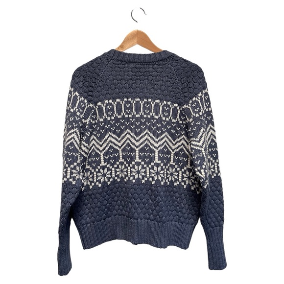 Alp N Rock Selena Fair Isle Sweater Chunky Heather Blue Oversize S NWT - Picture 2 of 5